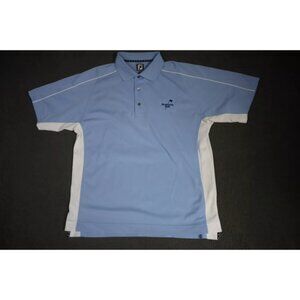 Footjoy Golf Polo Shirt Mens L Blue Athletic Fit Braintree Golf Logo Embroidered